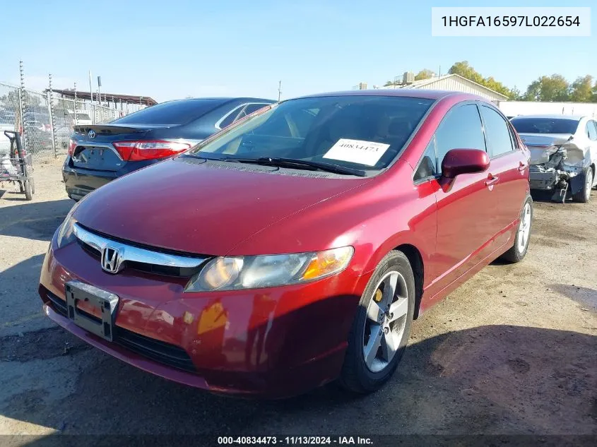 1HGFA16597L022654 2007 Honda Civic Lx