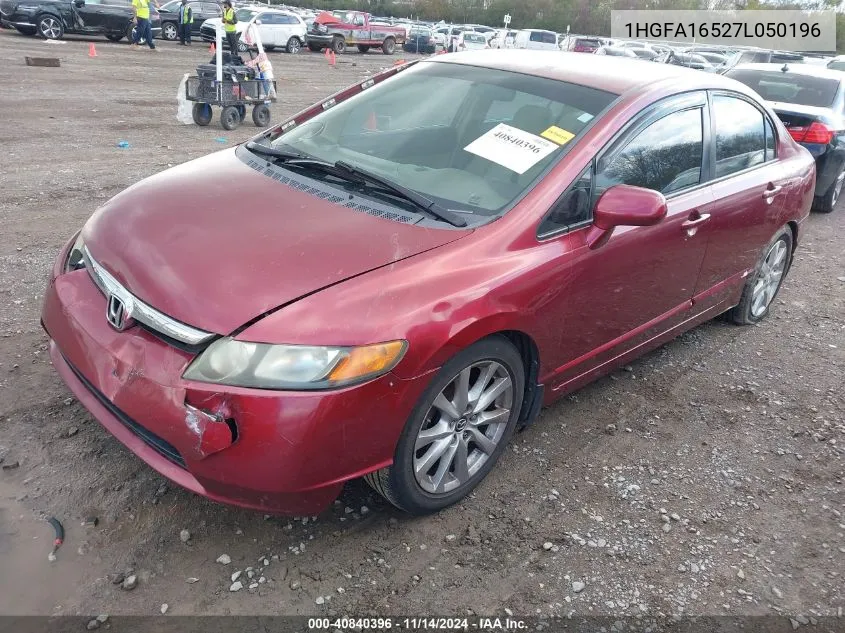 2007 Honda Civic Lx VIN: 1HGFA16527L050196 Lot: 40840396