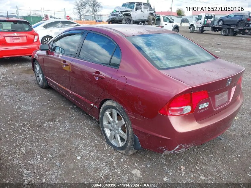 2007 Honda Civic Lx VIN: 1HGFA16527L050196 Lot: 40840396