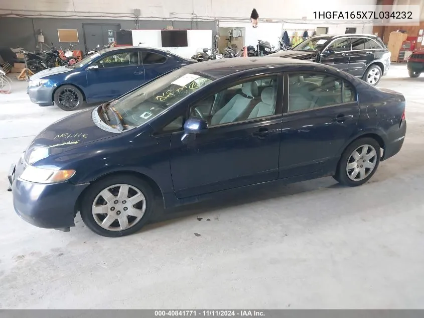 2007 Honda Civic Lx VIN: 1HGFA165X7L034232 Lot: 40841771