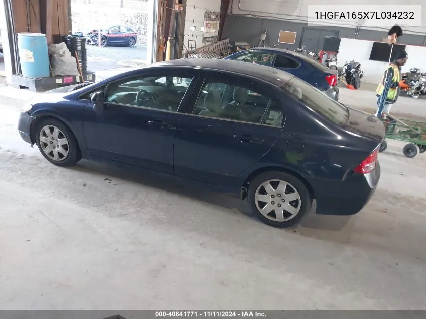 2007 Honda Civic Lx VIN: 1HGFA165X7L034232 Lot: 40841771