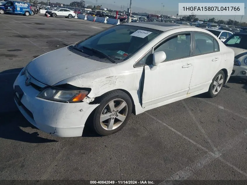 1HGFA15807L041766 2007 Honda Civic Ex