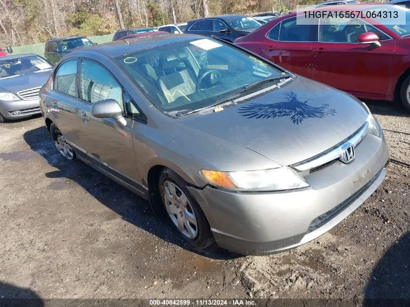 1HGFA16567L064313 2007 Honda Civic Lx