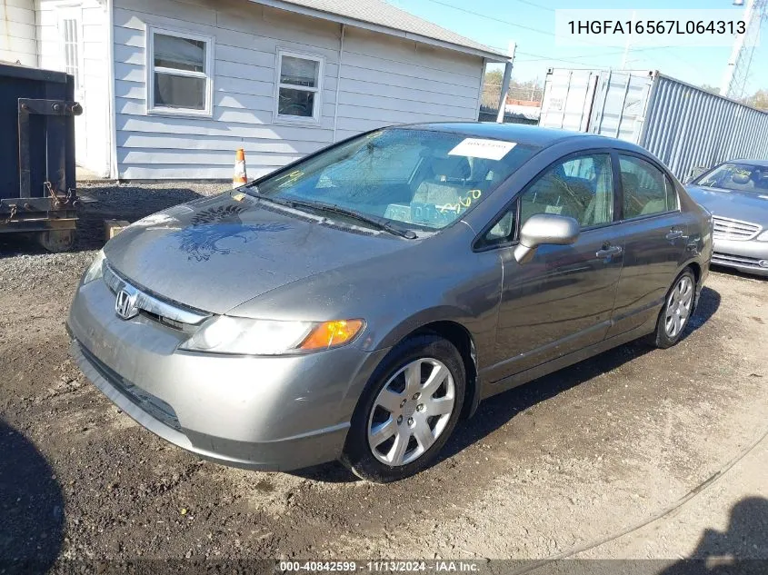 1HGFA16567L064313 2007 Honda Civic Lx