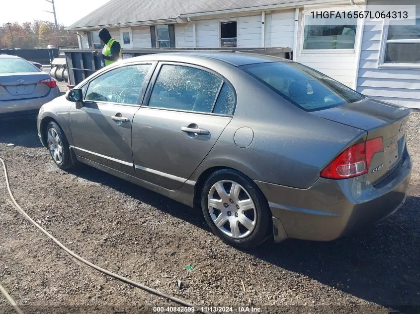 1HGFA16567L064313 2007 Honda Civic Lx