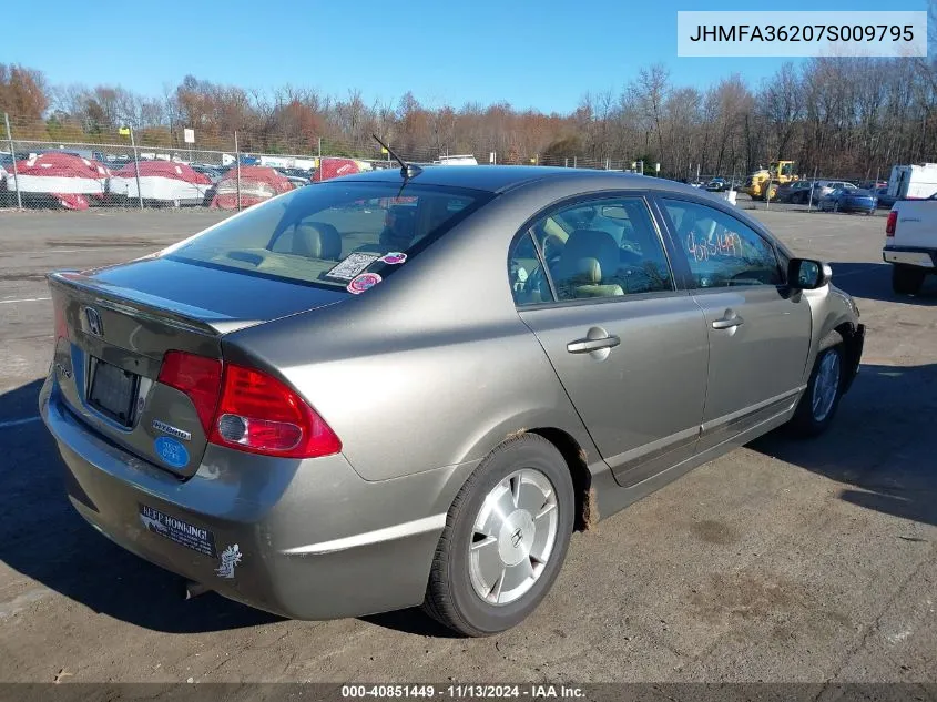 JHMFA36207S009795 2007 Honda Civic Hybrid