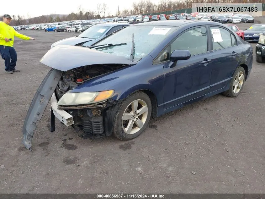 2007 Honda Civic Ex VIN: 1HGFA168X7L067483 Lot: 40856987