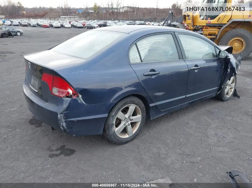 2007 Honda Civic Ex VIN: 1HGFA168X7L067483 Lot: 40856987