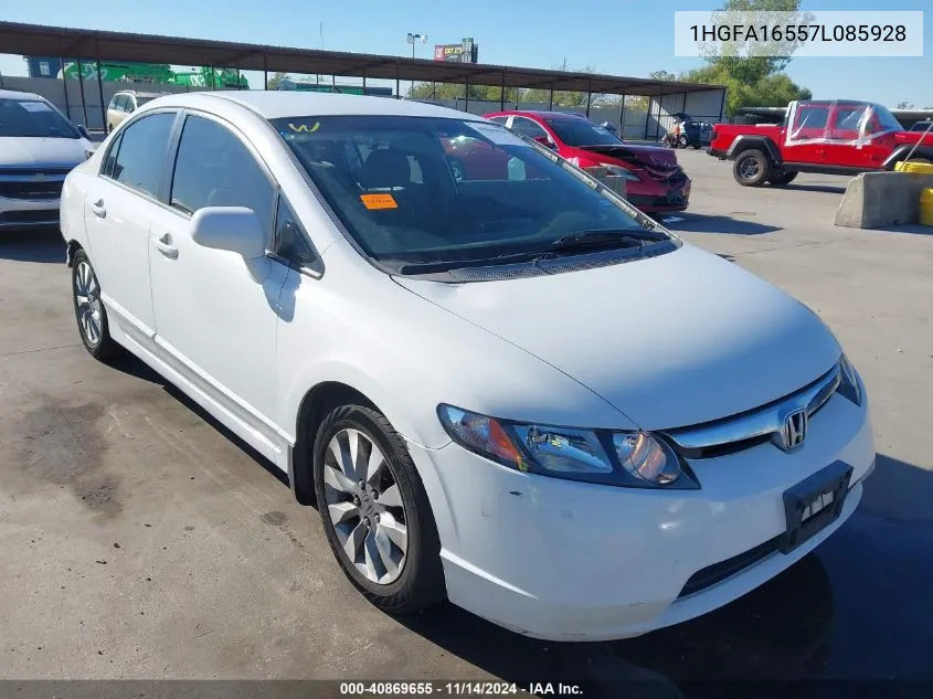 2007 Honda Civic Lx VIN: 1HGFA16557L085928 Lot: 40869655