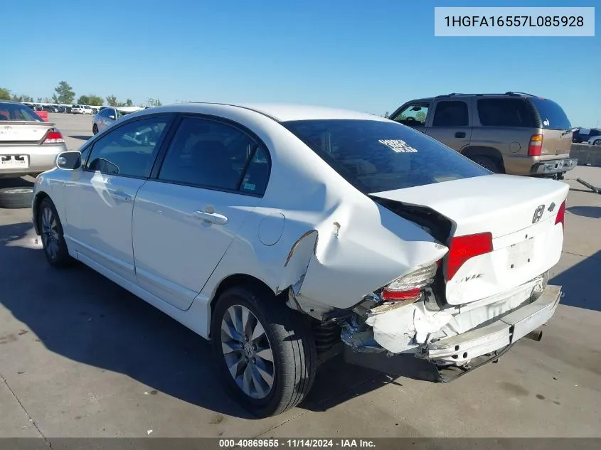 2007 Honda Civic Lx VIN: 1HGFA16557L085928 Lot: 40869655