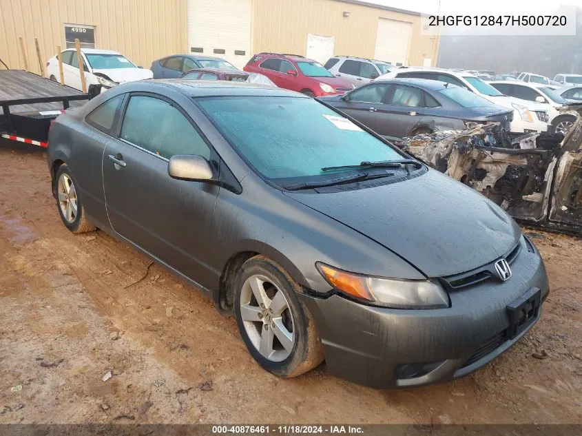 2007 Honda Civic Ex VIN: 2HGFG12847H500720 Lot: 40876461