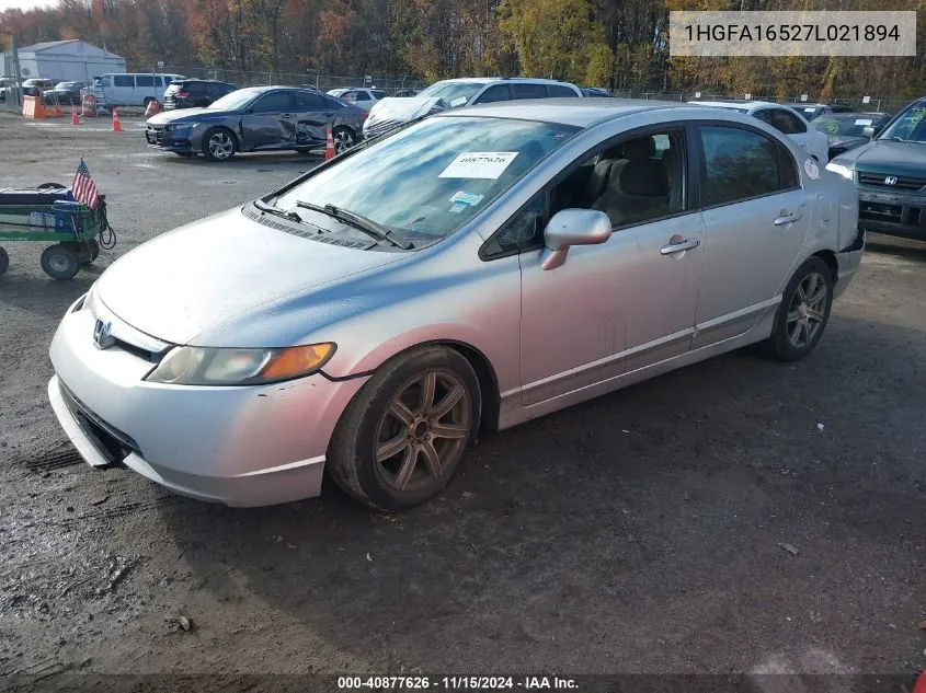 2007 Honda Civic Lx VIN: 1HGFA16527L021894 Lot: 40877626