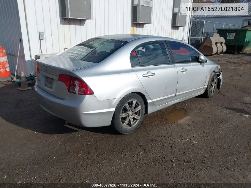 2007 Honda Civic Lx VIN: 1HGFA16527L021894 Lot: 40877626