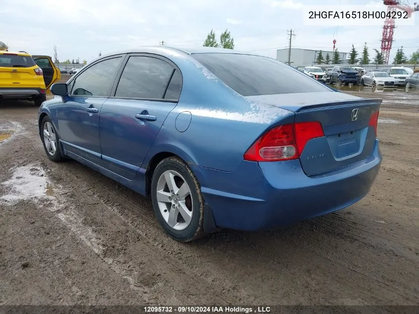 2008 Honda Civic Sdn VIN: 2HGFA16518H004292 Lot: 12095732