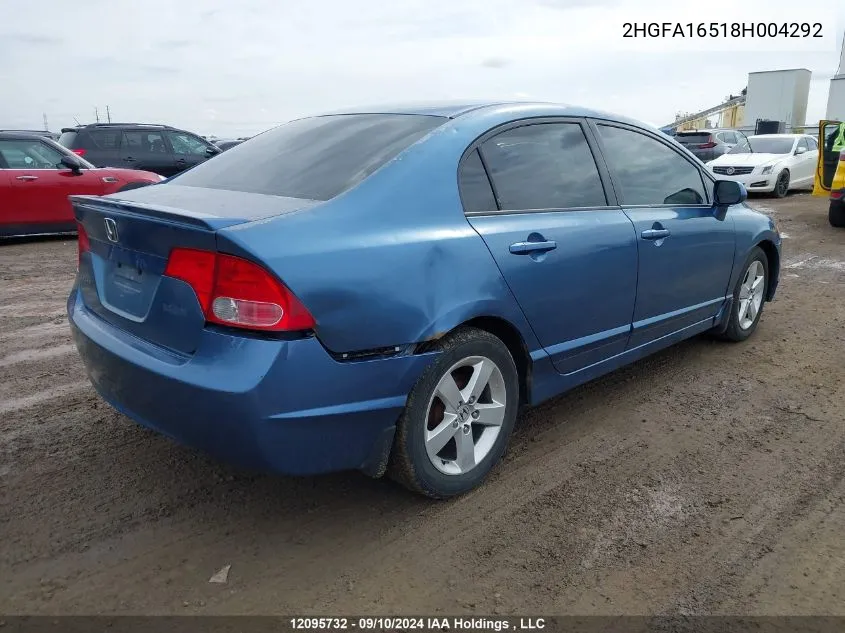 2008 Honda Civic Sdn VIN: 2HGFA16518H004292 Lot: 12095732