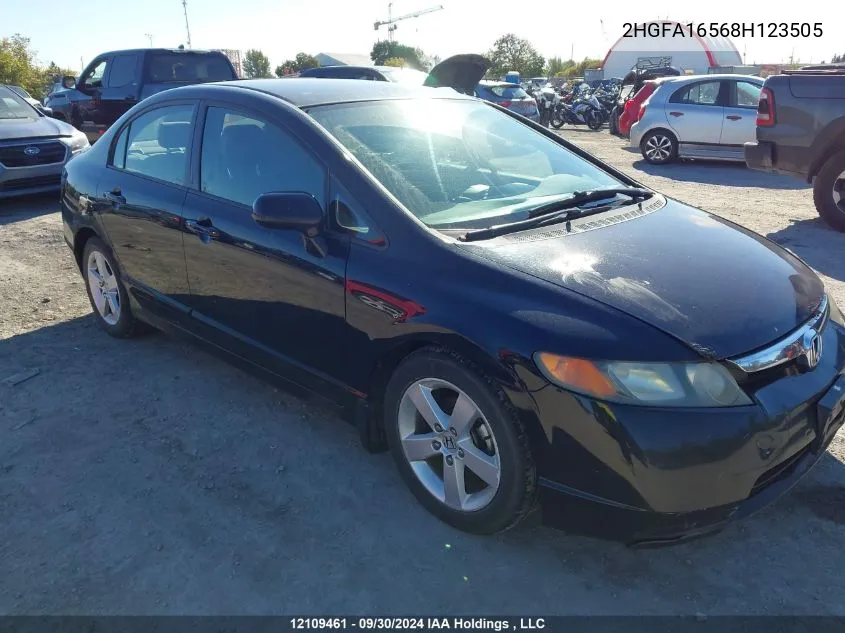 2HGFA16568H123505 2008 Honda Civic Sdn