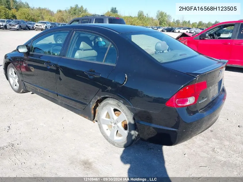 2008 Honda Civic Sdn VIN: 2HGFA16568H123505 Lot: 12109461