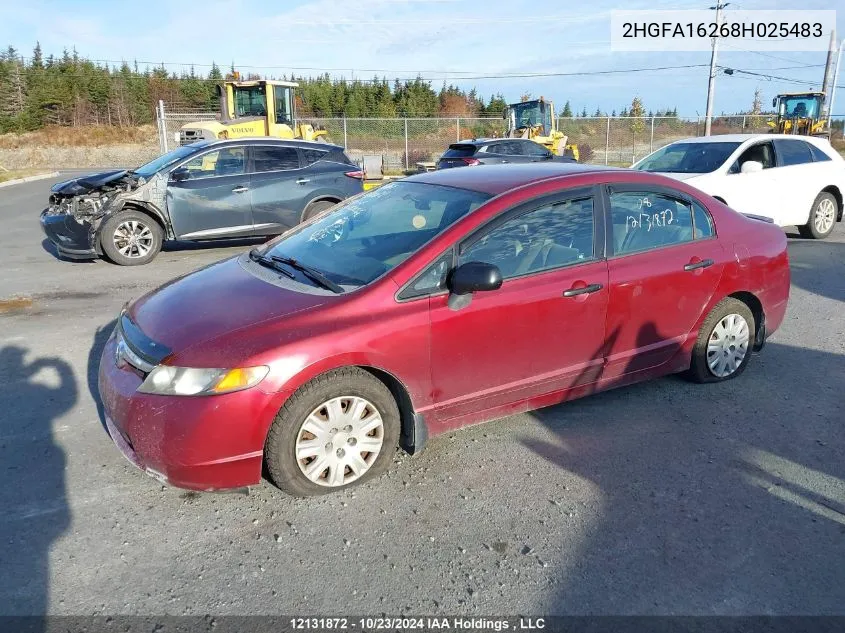 2008 Honda Civic Sdn VIN: 2HGFA16268H025483 Lot: 12131872