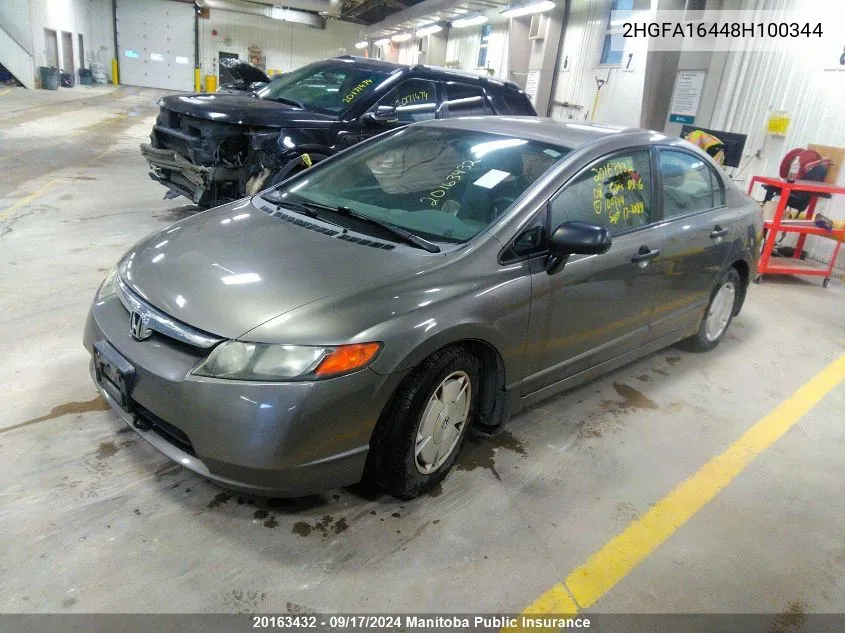 2HGFA16448H100344 2008 Honda Civic Dx-G