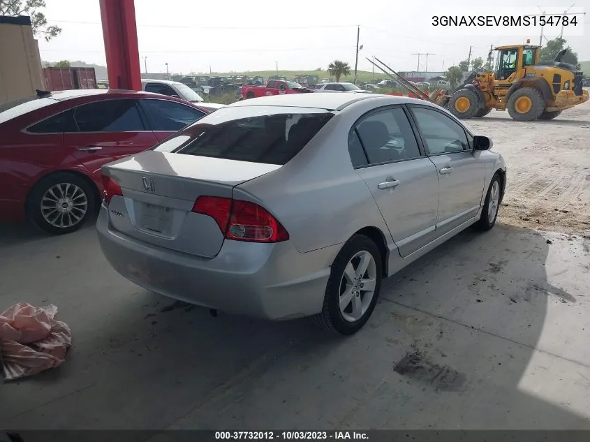 2008 Honda Civic Sdn Ex VIN: 3GNAXSEV8MS154784 Lot: 37732012