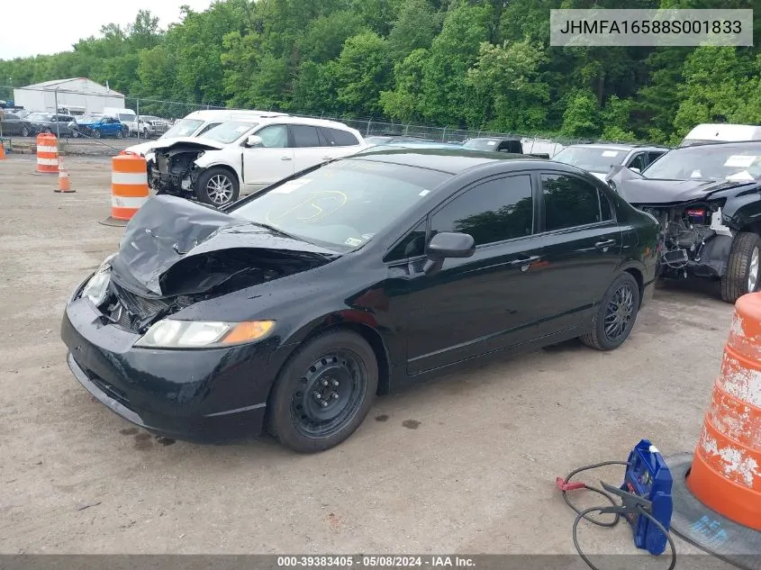 JHMFA16588S001833 2008 Honda Civic Lx