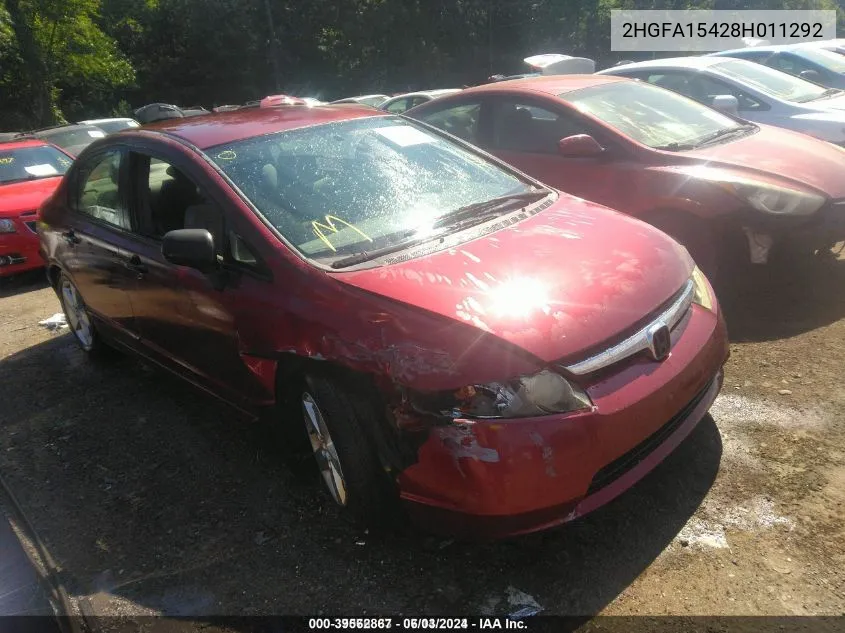 2HGFA15428H011292 2008 Honda Civic Sdn