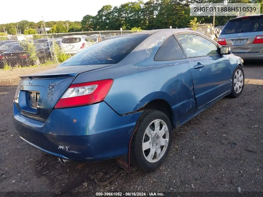 2HGFG11888H510539 2008 Honda Civic Ex