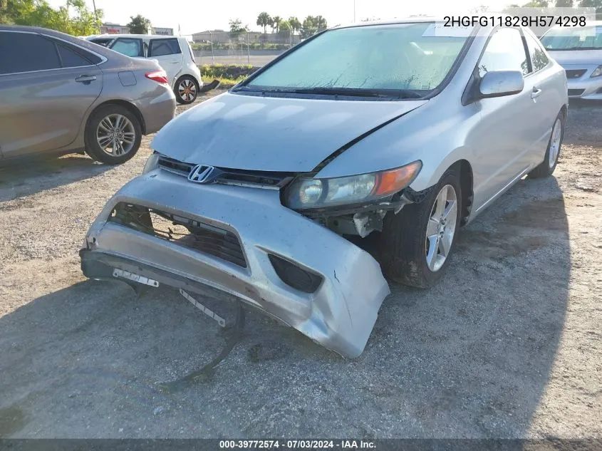 2HGFG11828H574298 2008 Honda Civic Ex