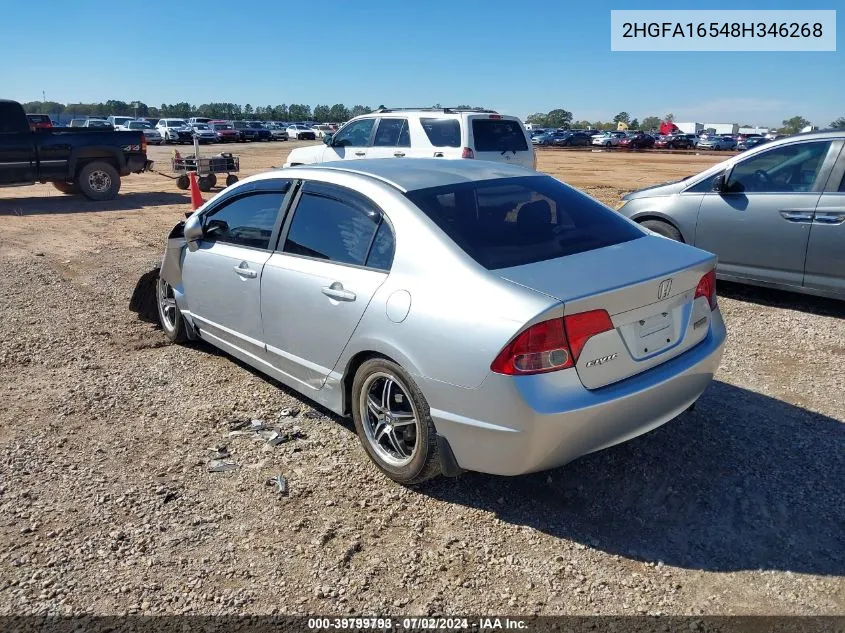 2HGFA16548H346268 2008 Honda Civic Lx