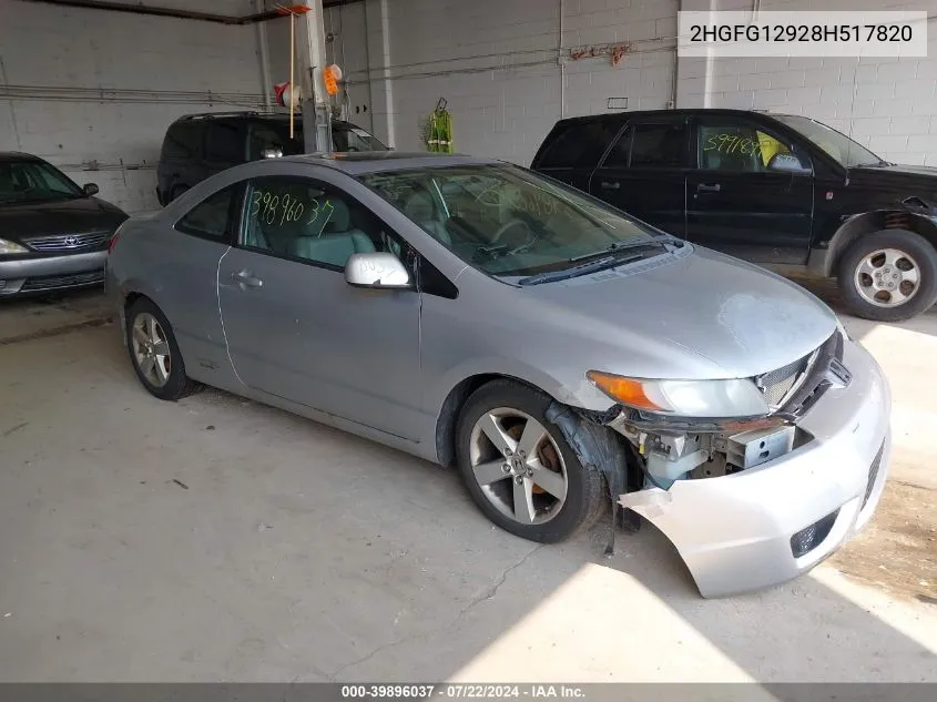 2HGFG12928H517820 2008 Honda Civic Ex-L