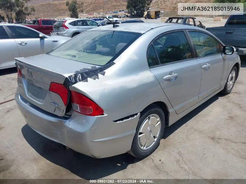 JHMFA36218S015946 2008 Honda Civic Hybrid