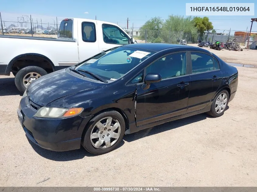 2008 Honda Civic Sdn Lx VIN: 1HGFA16548L019064 Lot: 39995730