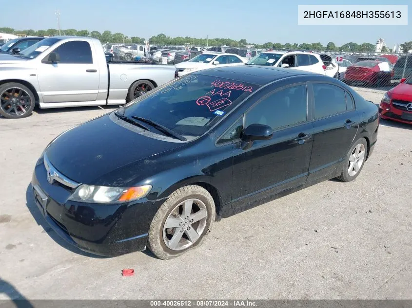 2HGFA16848H355613 2008 Honda Civic Ex