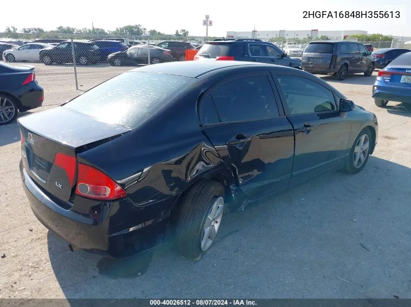 2HGFA16848H355613 2008 Honda Civic Ex