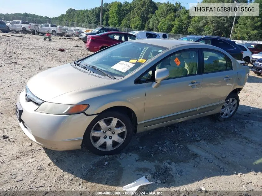 2008 Honda Civic Lx VIN: 1HGFA16588L015566 Lot: 40053086