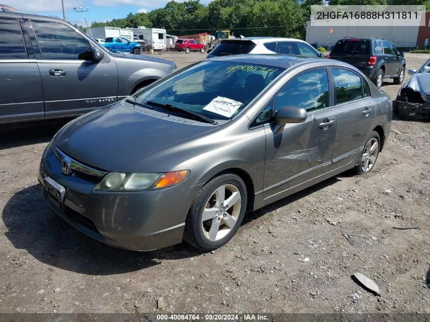 2008 Honda Civic Ex VIN: 2HGFA16888H311811 Lot: 40084764