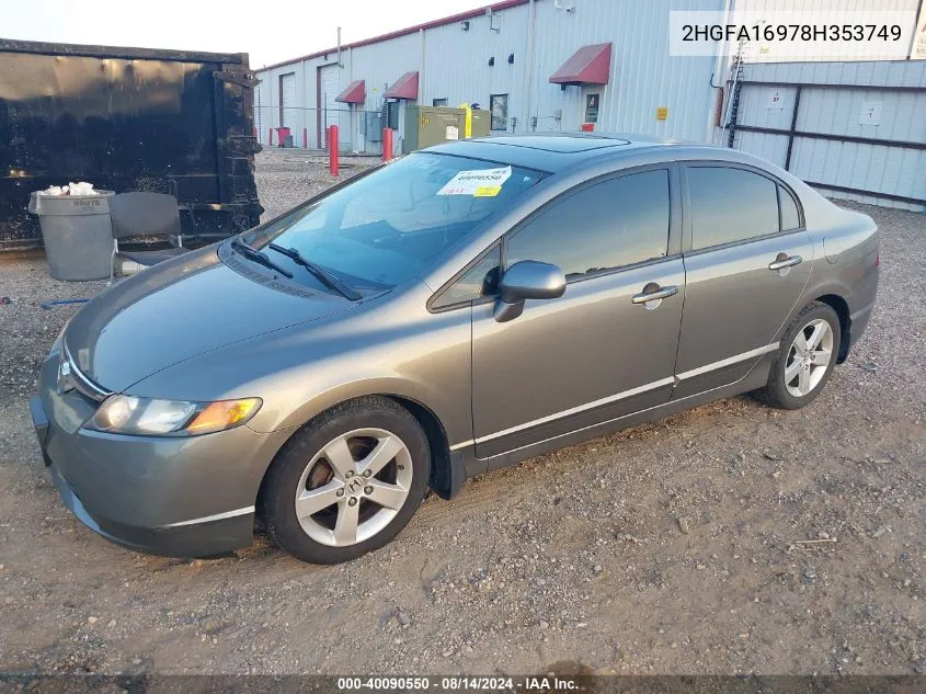 2HGFA16978H353749 2008 Honda Civic Ex-L