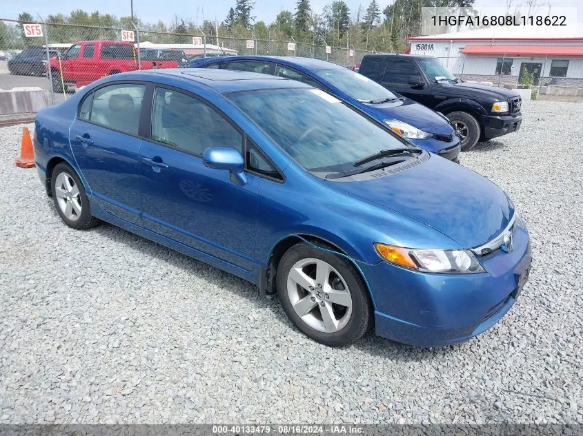 1HGFA16808L118622 2008 Honda Civic Ex