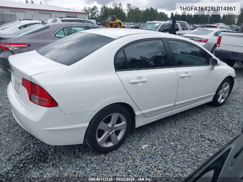 2008 Honda Civic Ex VIN: 1HGFA16828L014861 Lot: 40173739