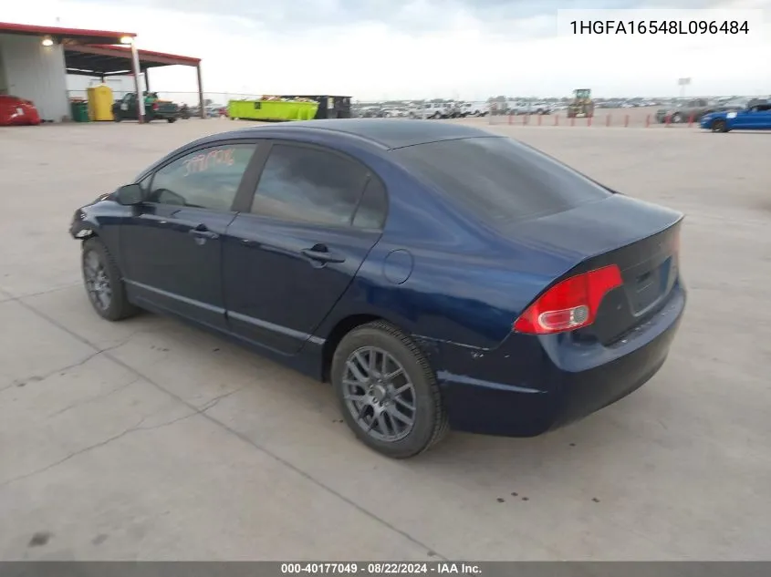 1HGFA16548L096484 2008 Honda Civic Lx