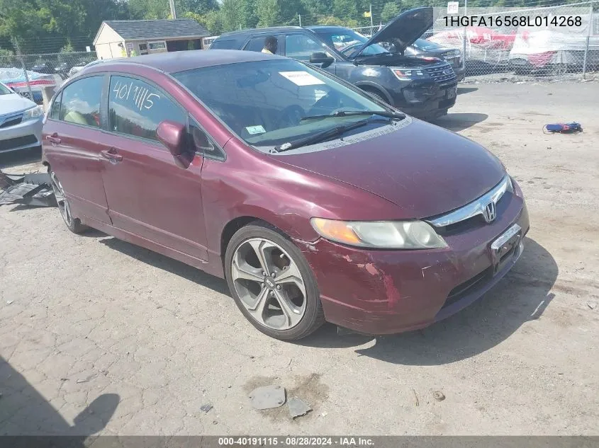 2008 Honda Civic Sdn Lx VIN: 1HGFA16568L014268 Lot: 40191115