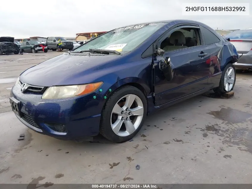 2HGFG11688H532992 2008 Honda Civic Lx