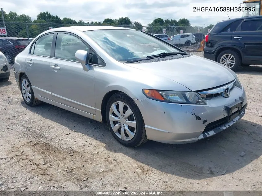 2008 Honda Civic Sdn Lx VIN: 2HGFA16588H356995 Lot: 40222249