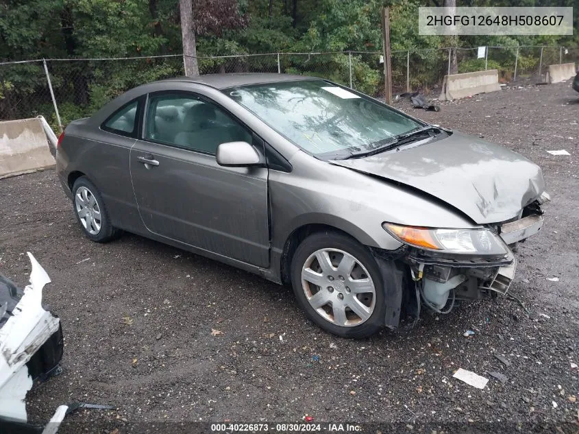 2HGFG12648H508607 2008 Honda Civic Lx