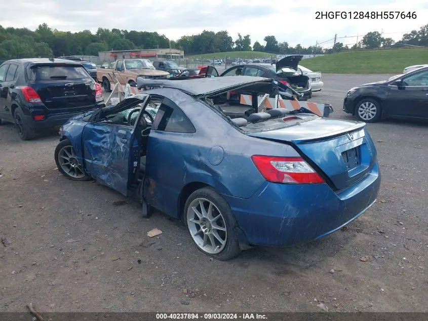 2HGFG12848H557646 2008 Honda Civic Ex