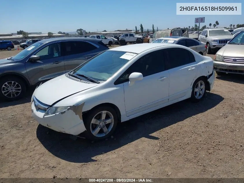 2HGFA16518H509961 2008 Honda Civic Lx