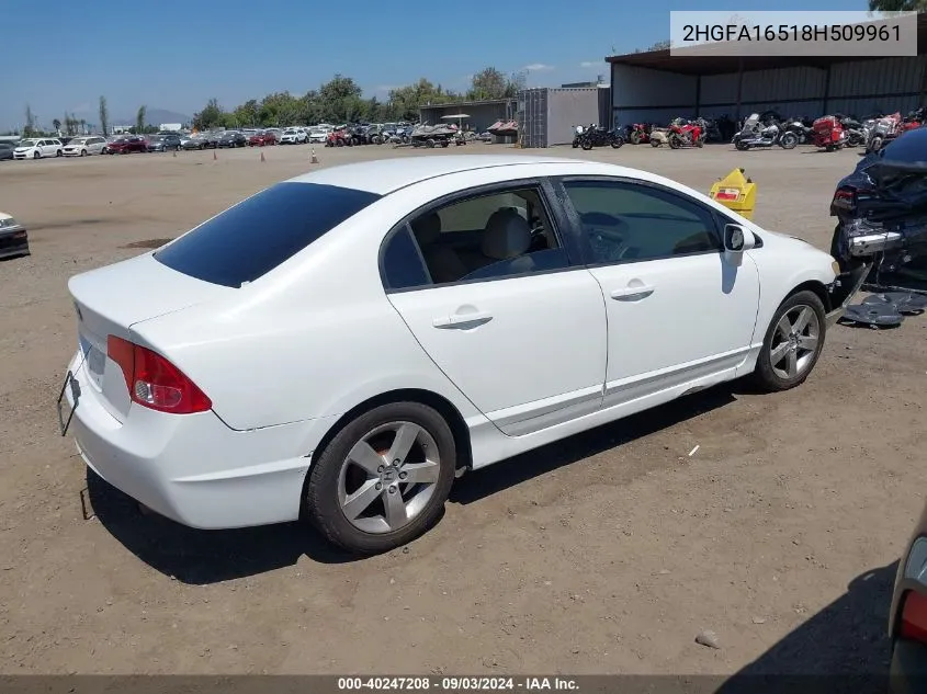 2008 Honda Civic Lx VIN: 2HGFA16518H509961 Lot: 40247208