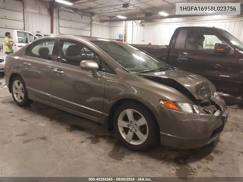 1HGFA16958L023756 2008 Honda Civic Ex-L