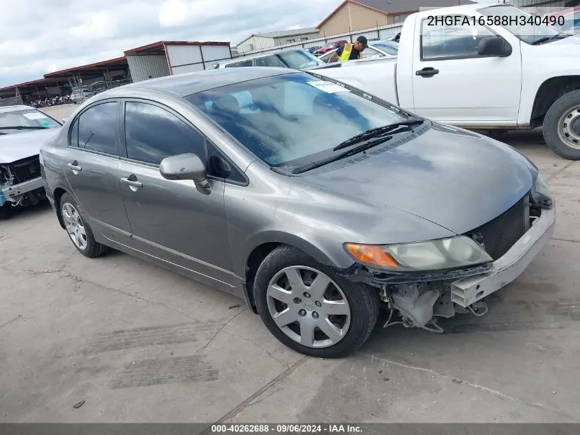 2HGFA16588H340490 2008 Honda Civic Sdn Lx