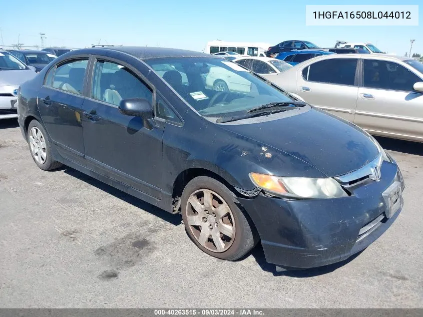 1HGFA16508L044012 2008 Honda Civic Lx